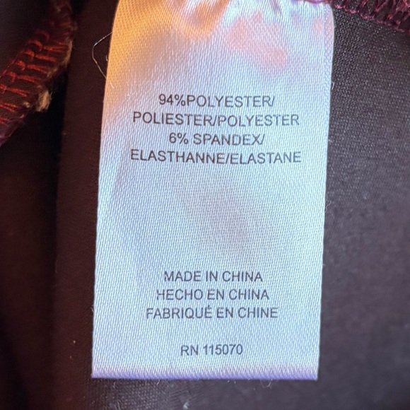 •Nina Leonard• Faux Suede Burgundy Shift Dress - Size XL - Picture 6 of 8